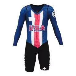 Assos Speedfire LS Lightweight NoPinz Skinsuit - USA Cycling
