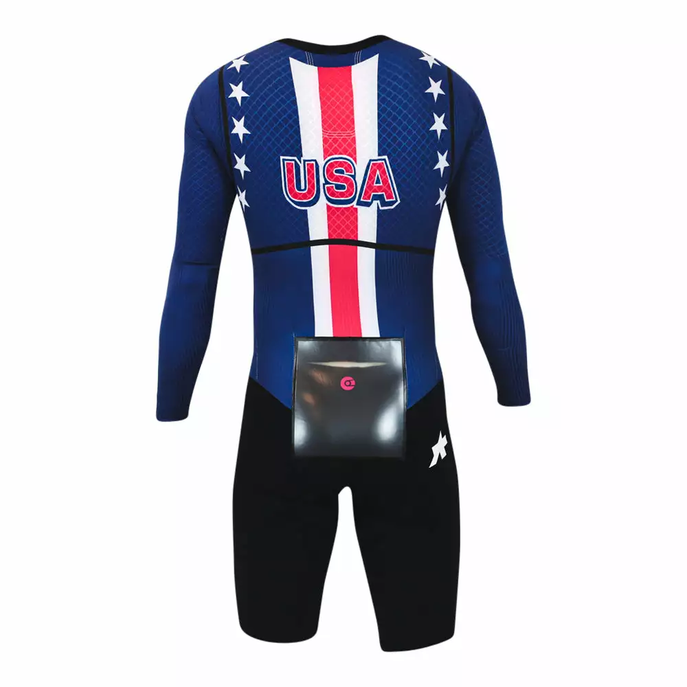 Assos Speedfire LS Lightweight NoPinz Skinsuit - USA Cycling - Billede 3