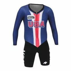 Assos Speedfire LS Skinsuit Team Logo - USA Cycling - BMC