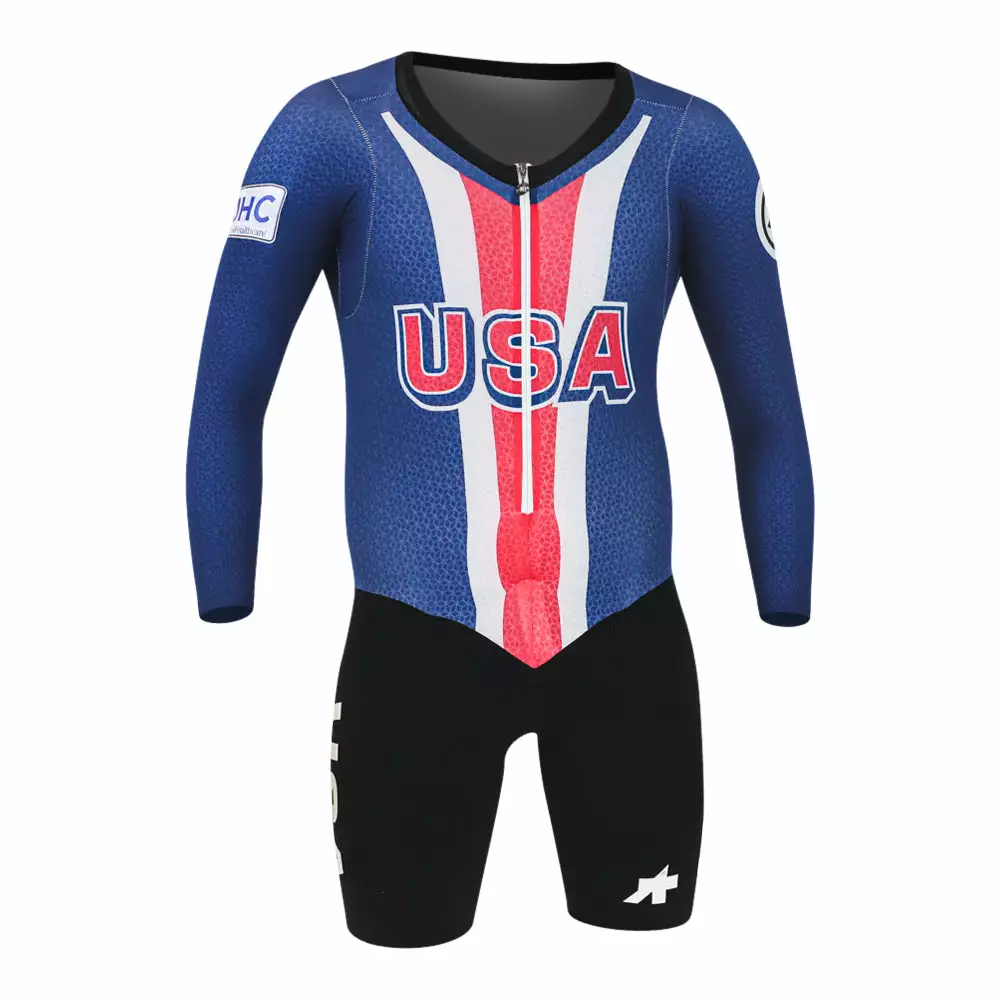 Assos Speedfire LS Women Skinsuit Team Logo - USA Cycling - United Healthcare