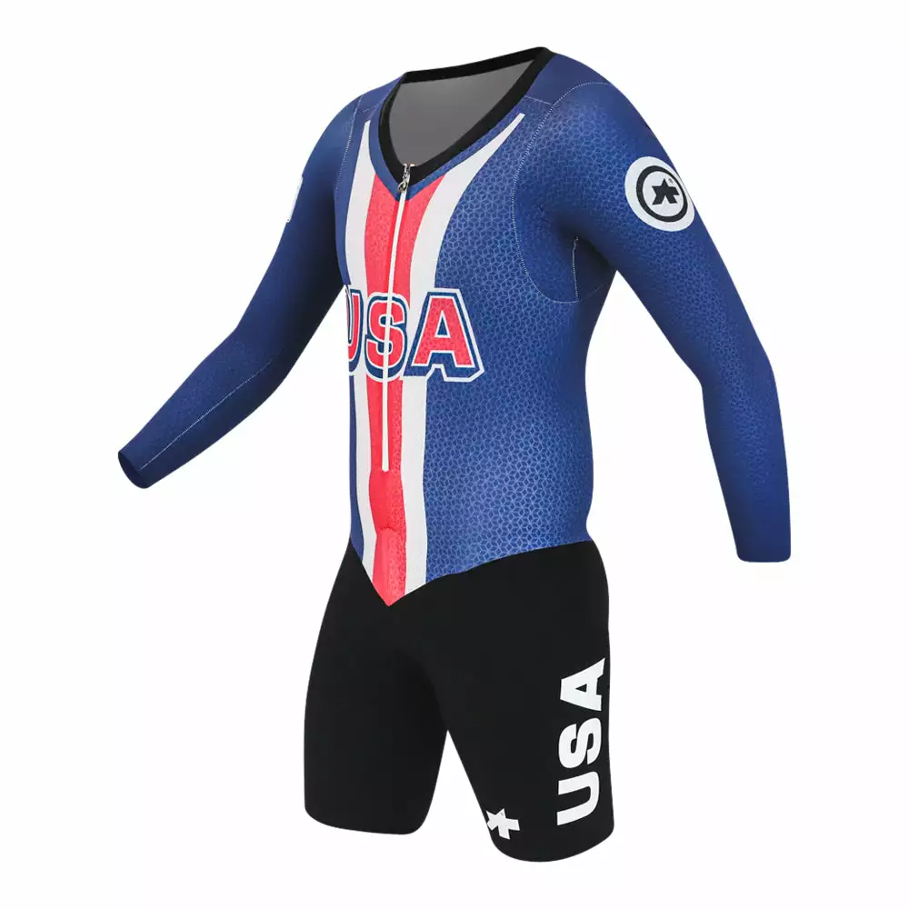 Assos Speedfire LS Women Skinsuit Team Logo - USA Cycling - United Healthcare - Billede 2