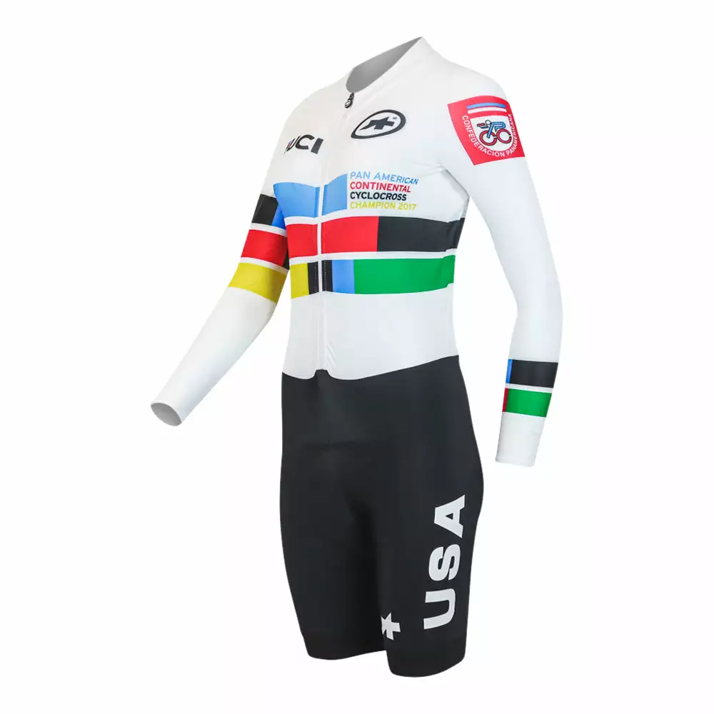 Assos Long Sleeve Women Skinsuit - USA Cycling - Pan American Conti. Cyclocross Champion 2017 - Billede 2