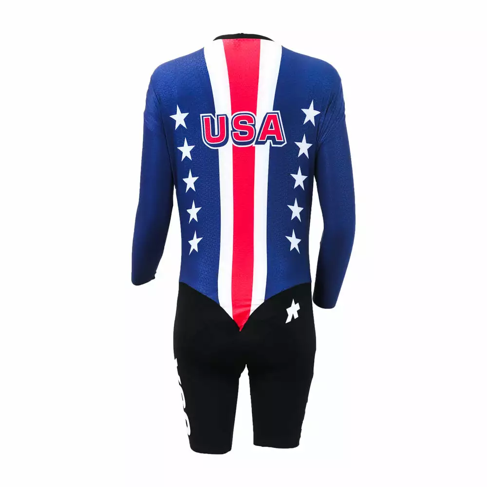 Assos Speedfire LS Women Lightweight Skinsuit - USA Cycling - Billede 2