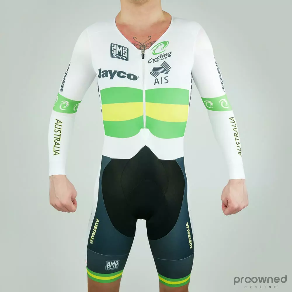 Santini LS Skinsuit - Anatomic Intech Gel - Australian National Team